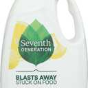 Seventh Generation Dishwasher Detergent Liquid Gel, Powers Away Stuck-On Food, Lemon Scent, 70 Oz