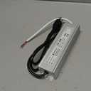 60W 12 Volt LED Power Supply, Waterproof IP67 LED Driver, 110V AC to 12V DC Converter, LED Transformer Low Voltage Output with 3-Prong Plug 3.3 Feet Cable for LED Light Strip, 5Amp