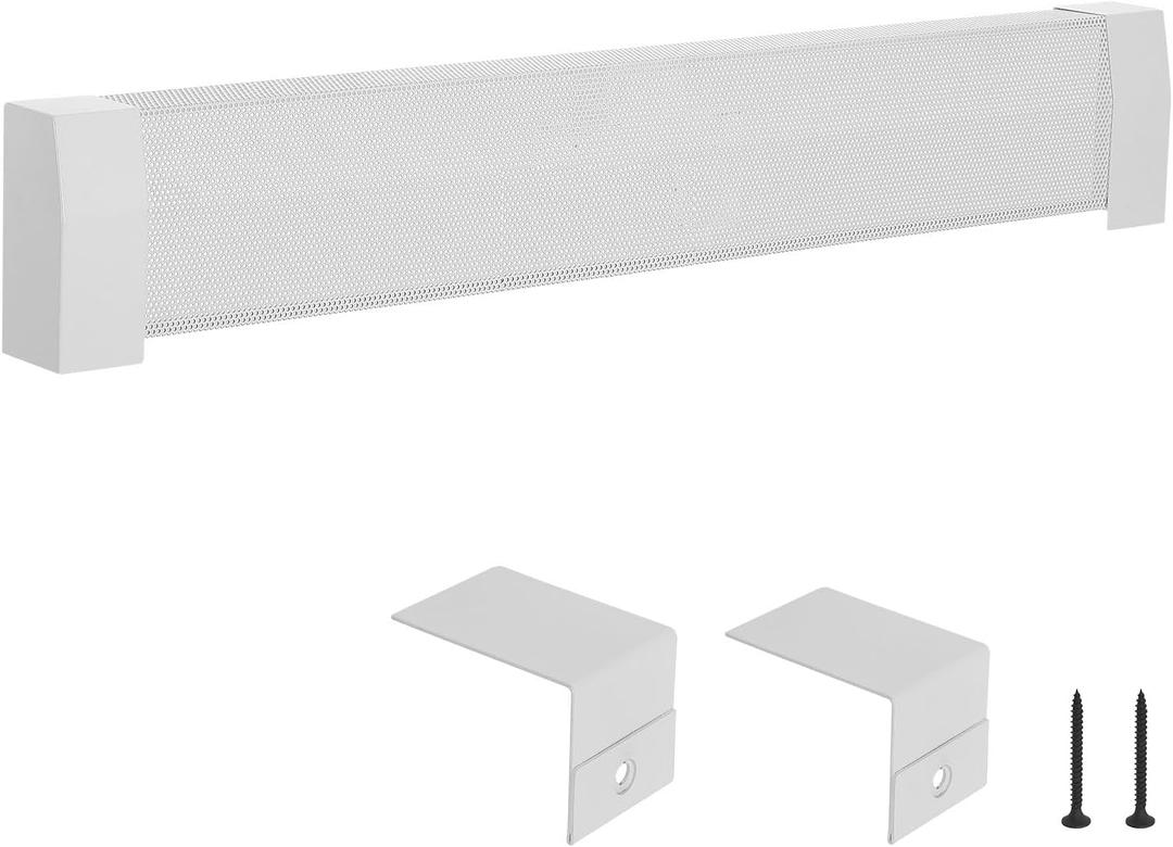 VEVOR Baseboard Heater Covers, Premium Series 4 ft Standard Electric Heating Unit Front Cover for Home Improvement, Heavy-duty Steel, Easy Installation for Bedroom Replacing Old Cover, White