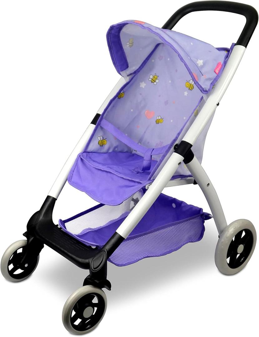 Baby Doll Stroller for 18 inches American Girl Dolls with Multi Function. (DA422-PURPLE)