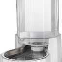 Automatic Pet Water Dispenser with Stainless Steel Bowl, Gravity Waterer, Angular Water Feeder for Small to Large Dogs and Cats (White, 6L Without Filter)