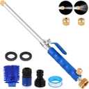 Jet Nozzle for Garden Hose 2-in-1 Jet Nozzle High Pressure Hose Nozzle with 2 Different Nozzles and Hose Quick Connectors for Car Pet Garden Cleaning At Home