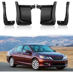 BDFHYK Mud Flaps Splash Guards 4PCS Front & Rear Side Mud Guards Compatible with Honda Accord 2013-2015 (Sedan Model Only) Without OEM Fender Flares