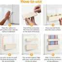 2 x MoodLife 2-Pack Silicone Straw Holder for Cabinet Door,Reusable Adhesive Container for Kitchen Storage Solutions, Cupboard Organizer and Space Saving Hacks (White)