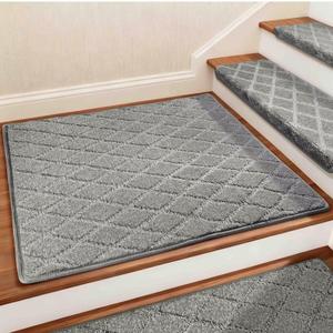 DEXDE Bullnose Carpet Stair Treads Landing Mat for Wooden Steps Indoor