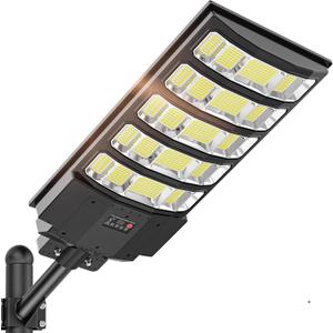 10000W Solar Street Lights Outdoor - 6500K Solar Lights Outdoor IP66 Waterproof, Solar Street Light Dusk to Dawn, Solar Flood Lights Outdoor Motion Sensor with Remote Control for Yard, Garage