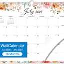 2026-2027 Wall Calendar - 18 Months Wall Calendar 2026-2027 with Thick Paper, Jul 2026 - Dec 2027, 14" x 11", Twin-Wire Binding, Home or Office Calendar for Easy Organizing
