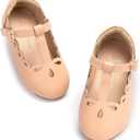 THEE BRON Girl's T-Strap Flats Toddler/Little Kid Ballet Mary Jane Party Dress Shoes