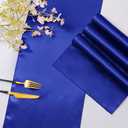 Horbaunal 12 Pack Royal Blue Satin Table Runner 12 x 108 Inch, Smooth Table Runners for Wedding Banquets Birthday Party
