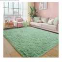 Fluffy Runner Rugs for Bedroom 2x6, Modern Shaggy Area Rug for Hallway Living Room, Plush Soft Fuzzy Bedside Carpet for Kids Girls Boys Room Nursery Decor, Mint Green