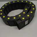 Plastic Drag Chain Cable Carrier Closed Type with End Connectors R150 25 x 77mm L1000mm for Electrical CNC Router Machines