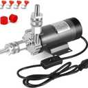 Wort Pump Food Grade Pump for Homebrew - High Temp Stainless Steel Magnetic Drive Pump Head Beer Brewing Equipment wine transfer Pump with Safety Switch, Beer Line Clamps, Quick Disconnect Set (Grey)