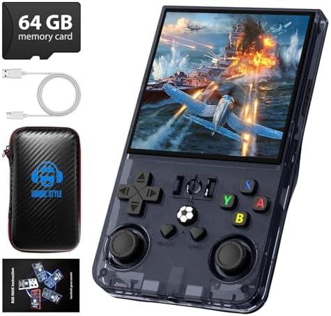 Amazon.com: DVJQSN R36MAX Retro Game Console, Support 18000+ Classic Games with 62GB, 4.0-Inch IPS Display, Portable Hand Held Open Source Linux System, 4000mah Battery, with Portable Case(Blue 62GB) : Toys & Games