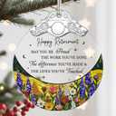 Retirement Gift - Retirement Gifts for Women, Men - Retired Ornament - Retired Gifts for Coworker, Boss, Employee, Teacher, Nurse - Stained Glass Christmas Ornament Keepsake - Design C