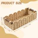 Toilet Paper Storage Basket Bathroom Counter Organizer Wicker Baskets for Organizing Cute Basket for Apartment Bedroom Nursery Room Kitchen Bathroom Decor -Beige