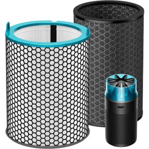 Replacement Filter for Dyson HushJet SP01, 360 Electrostatic + Activated Carbon Dual-Layer HJ10 Air Filter Replacement Compatible with Dyson HushJet Purifier Compact Quiet air purifier