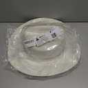 22"-23.2" 100% Suede Western Cowgirl Hat for Women,3.5" Wide Brim,Built-in Elastic Sweatband (White)