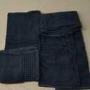 GLAMBURG 100% Cotton 2 Pack Oversized Bath Towel Set 28x55 Inches, Ultra Soft Highly Absorbant Compact Quickdry & Lightweight Large Bath Towels, Ideal for Gym Travel Camp Pool - Mineral Blue