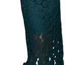 Cicy Bell Womens Hollow Out Maxi Skirts Summer High Waisted Boho Fringe Hem Long Skirt (Large, Dark Green)