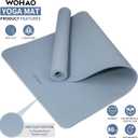 Extra Wide & Thick 8mm Yoga Mat, 72"x31.5" Large Non Slip Exercise Mat, Premium POE Material for Superior Cushioning & Stability, with Strap for Home Gym, Pilates