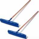 2 Pcs 60 Inch Concrete Placer with 22 Inch Wide Rake Head, Blue