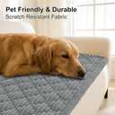 Smiry Pet Couch Covers for Dogs Washable, Non-Slip Fuzzy Couch Covers for 3 Cushion Sofa Pet Friendly, Soft Thick Furniture Protector Sofa Slipcover Mat for Dogs (Grey, 27.6" x 59")