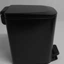 TIPGO Slim Bathroom Trash Can with Lid Soft Close, Step Pedal, 6 Liter / 1.6 Gallon Stainless Steel Trash Bin, Small Garbage Cans for Bedroom, Office, Kitchen (Matte Black)