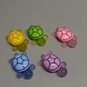 LIFCIUSO 5 Pcs Large Glow in The Dark 3D Resin Turtles Miniature Garden Figurines,Accessories for Decorating DIY Dollhouse Fish Tank Fridge Wall Art, Safe, Durable, Non Fading 5 Colors