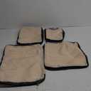 BAGAIL 4 Set/6 Set/8 Set Compression Packing Cubes Travel Accessories Expandable Packing Organizers (Cloth Pattern, 4-Beige)