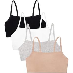 Fruit of the Loom Women's Multi-Pack Spaghetti Strap Cotton Sports Bra,38
