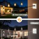 Outdoor String Lights Waterproof, 54FT Dimmable Patio Lights with 24+1 Shatterproof Edison Bulbs, 2700K ST38 LED Outdoor Hanging Lights for Gazebo, Backyard, Balcony, Garden, Party Decor