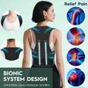 Back Brace Posture Corrector For Men and Women - Bionic System Posture Correctors, Adjustable Full Brace, Shoulder Back Straightener, Neck, Upper And Lower Back Pain Relief L-1 (Black, L)