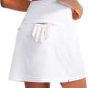 G Gradual Golf Skorts Skirts for Women with 5 Pockets Women's High Waisted Lightweight Athletic Skirt for Tennis Running (A-White, Small)