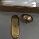 khtumeware 10 Pack Champagne Bronze Cabinet knobs with blackplate Solid Heavy Duty Bifold Closet Door Knobs with Backplate Hardware for Kitchen Bathroom and Dressing Table