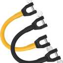 Gejoy 2 Pieces Ski Tip Connector Trainer Ski Training Aid Snow Training Tools for Winter Beginner Training (Yellow, Black)