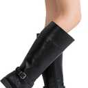 Vepose Women's Black Knee High Boots, Fashion Riding Tall Boot with Zipper, 948 Size 8 US - Calf Boots (CJY948 Black 08)