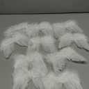 Lystaii 12pcs Angel Feather Wings Ornament for Crafts Mini Angel Wings Christmas Tree Decor Hanging Vintage Chic Pendant for Xmas Holiday Party Decorations DIY Gifts Wedding (6.3 x 5.5 Inch, White)