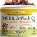 Omega 3 Soft Chews Salmon Oil for Dogs Skin and Coat Support, Itch Relief & Shedding Support EPA & DHA Dog Fish Oil Fatty Acids 120 Chews by Makondo Pets.
