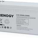 Renogy Deep Cycle AGM Battery 12 Volt 200Ah, 3% Self-Discharge Rate, 2000A Max Discharge Current, Safe Charge Most Home Appliances for RV, Camping, Cabin, Marine and Off-Grid System, Maintenance-Free
