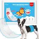 Dog Diaper Liners for Dog Diapers Male and Female 100ct Super Absorption Disposable Booster Pads for Most Reusable Pet Belly Bands, Washable Puppy Diaper Wraps