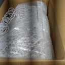 Lulu Home Christmas Yard Decoration, Set of 3 Pre-lit White Reindeer with 265 LEDs White Lights, 3D Light Up Glittered Standing Reindeer Family for Xmas Lighted Holiday Display Indoor Outdoor