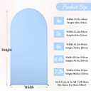 Wedding Arch Backdrop Cover, 7.2FT White Blue Arch Cover Stretchy Backdrops, Double-Sided Arch Stand Covers for Wedding Ceremony, Baby Shower, Birthday Party Decoration