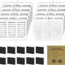 Filter Unit Rect For E VERSWEET MAX Cordless 105fl oz/3L Pet Cat Water Fountain Filter Replacement (Square-10 Filters+10 Sponges)