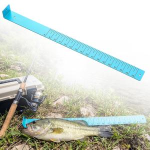 Zonon 1/8" x 3.5'' x 24" Fish Measuring Board Anodized Aluminum Fish Ruler