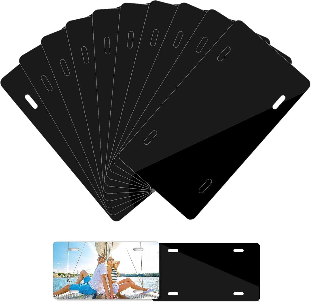 10 Pack 0.45mm Blank Automotive License Plate Plates Tag for Custom Design Work