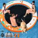 FBSPORT Inflatable Water Hammock Round Floating Ring for Adults