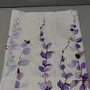 1Pack Watercolor Purple Leaves Window Valance for Bedroom Living Room, Lavender Leaf Plant Curtains Valanes for Windows, 3" Rod Pocket Window Treatment for Home Decorations, 54 x 18 Inch, 1Panel