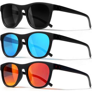 2 x 3 Pack Polarized Sunglasses for Men Women, Lightweight UV Protection Sports Sun Glasses for Driving Fishing Golf
