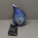 Trupoint Memorials Cremation Urns for Human Ashes, Decorative Burial Urn for Adult Men & Women  Large, White Blue Teardrop Dove