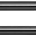 MODE Premium Collection Side Mount 1 1/8" Diameter Curtain Rod Set of Two with Graphite End Cap Finials and Steel Wall Mounted 12 to 20 Adjustable Curtain Rods, Graphite (Fits 12"-20" wide windows)